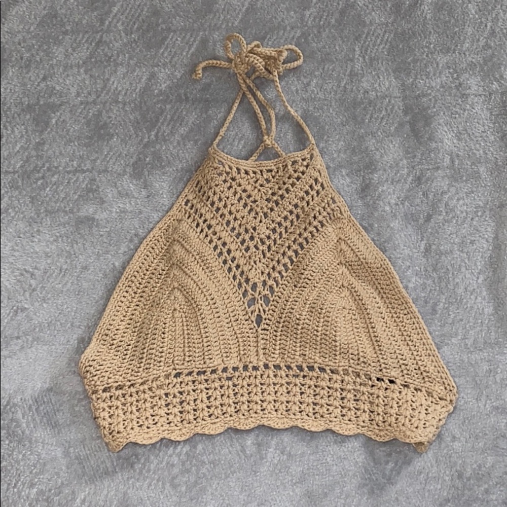 Nude halter top